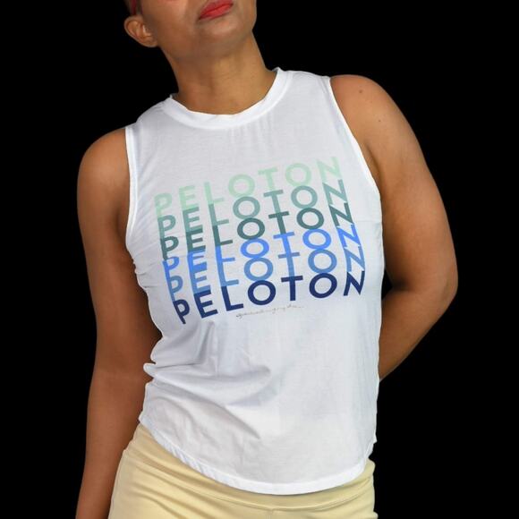 Spiritual Gangster Peloton Tank Top White Graphic Crewneck Sleeveless Size XS - Picture 8 of 14